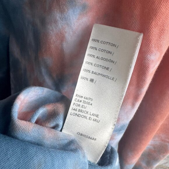 Free People We The Free Long Sleeve Tie Dye Boho Pullover Shirt Women's Size S - Picture 4 of 6